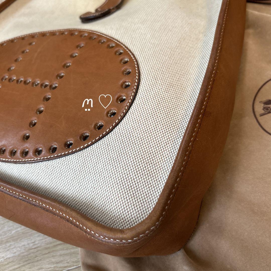 送料無料 HERMES エルメス エブリンGM ゴールド金具 トワル 斜めがけ