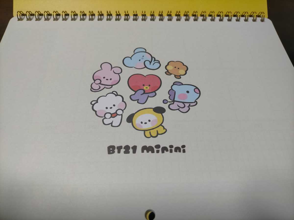 即決！送料無料 新品未開封 BT21 minini マンスリープランナー スケジュールノート カレンダー 書き込み シール付き BTS