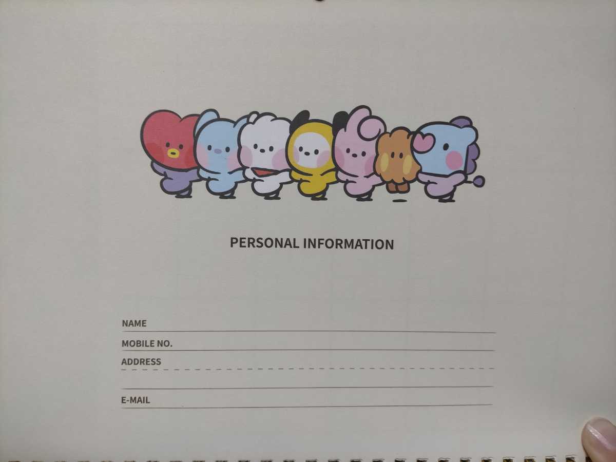 即決！送料無料 新品未開封 BT21 minini マンスリープランナー スケジュールノート カレンダー 書き込み シール付き BTS_画像7