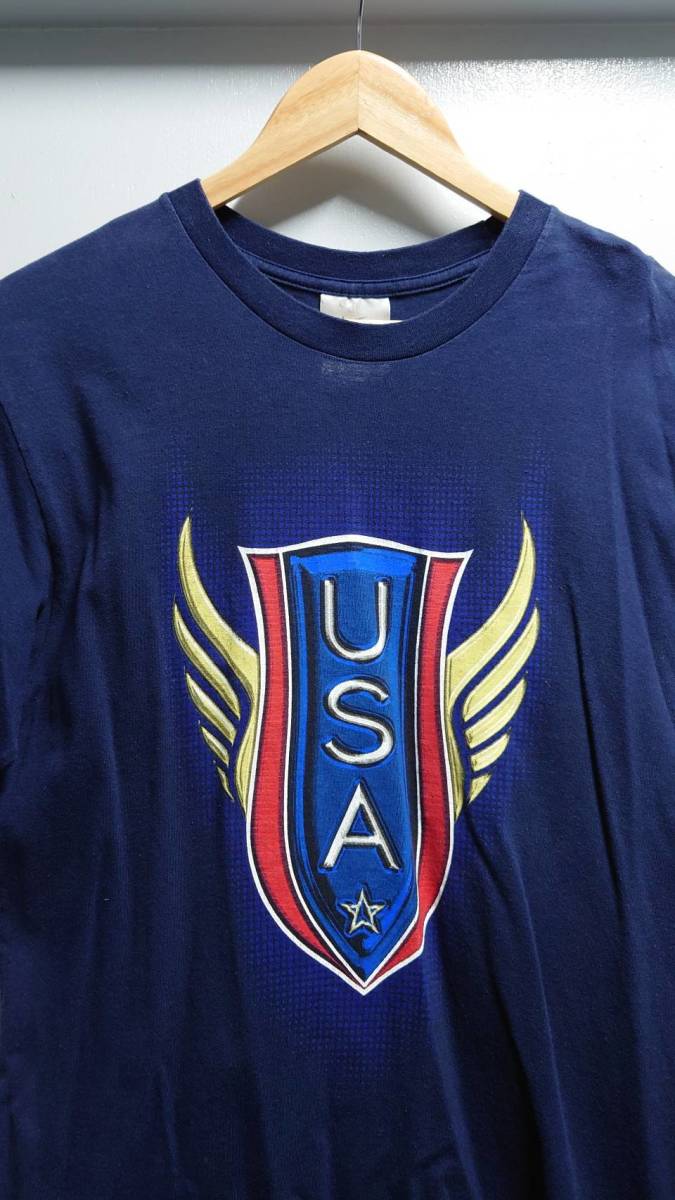 90-00’s NIKE USA  принт   футболка   военно-морской флот  S  рукав  ... point  ...  лого   