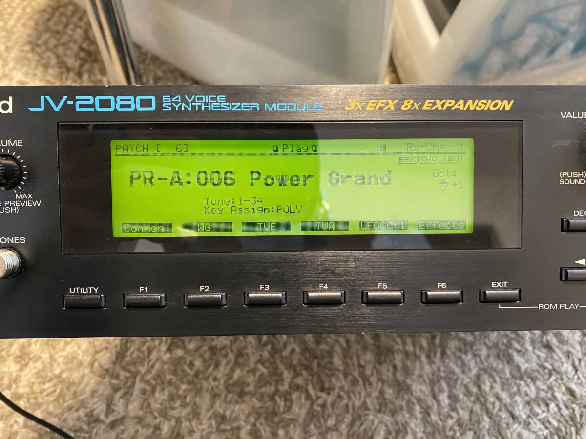 ○◇ Roland 音源モジュール JV-2080 エキパンボード付き 内蔵電池交換