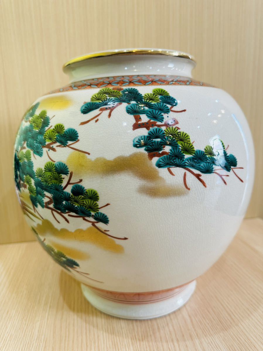ヤフオク! - 九谷焼 花瓶 九谷敏鳳 壺