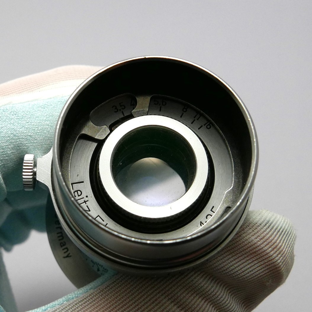 Elmar 5cm f3.5 FISONフード、社外品絞り調整リング付き | www.bauen