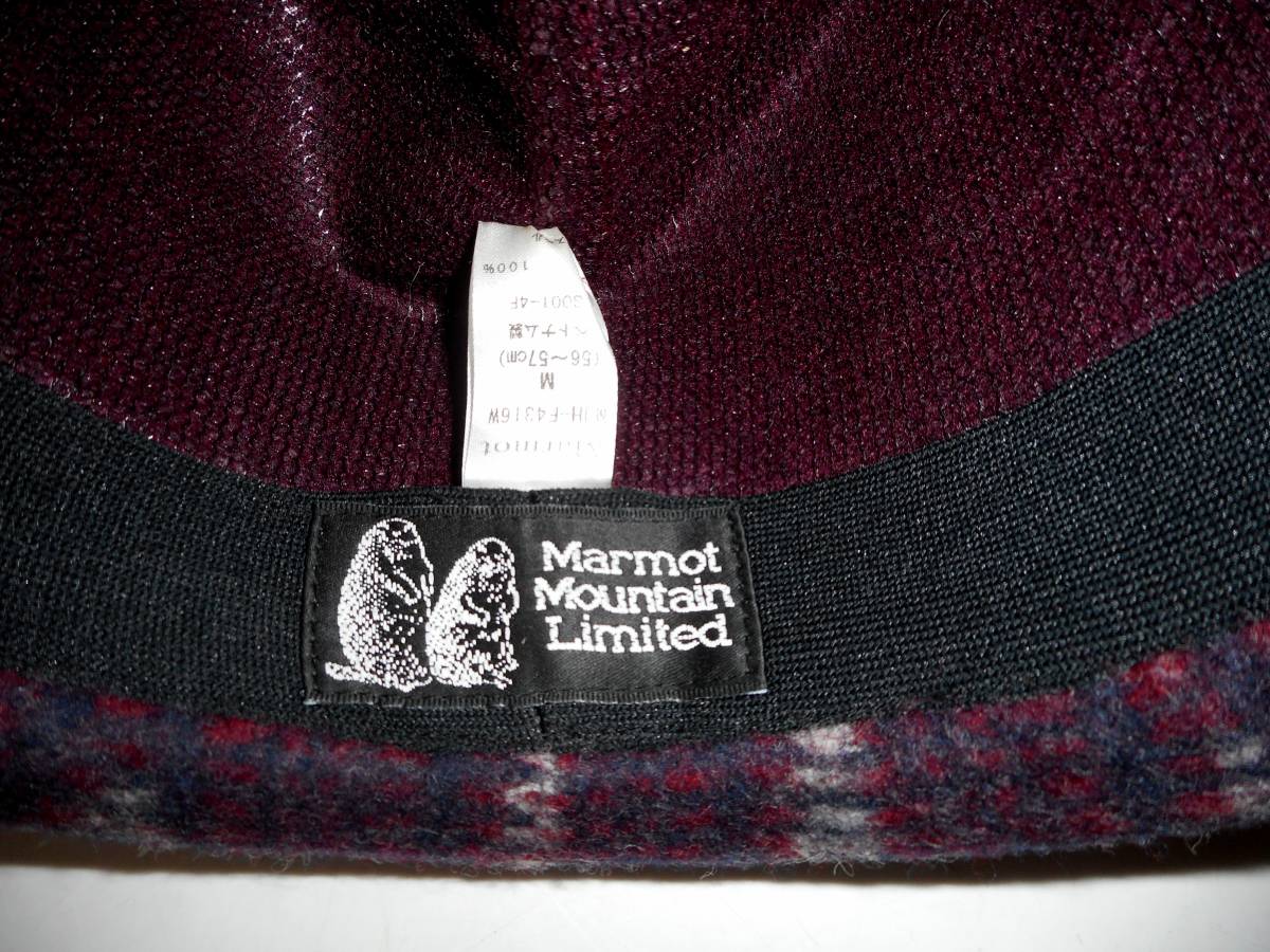  Marmot Marmot Mountain Limited wool hat hat size M (56-57.) (3Etsu is 