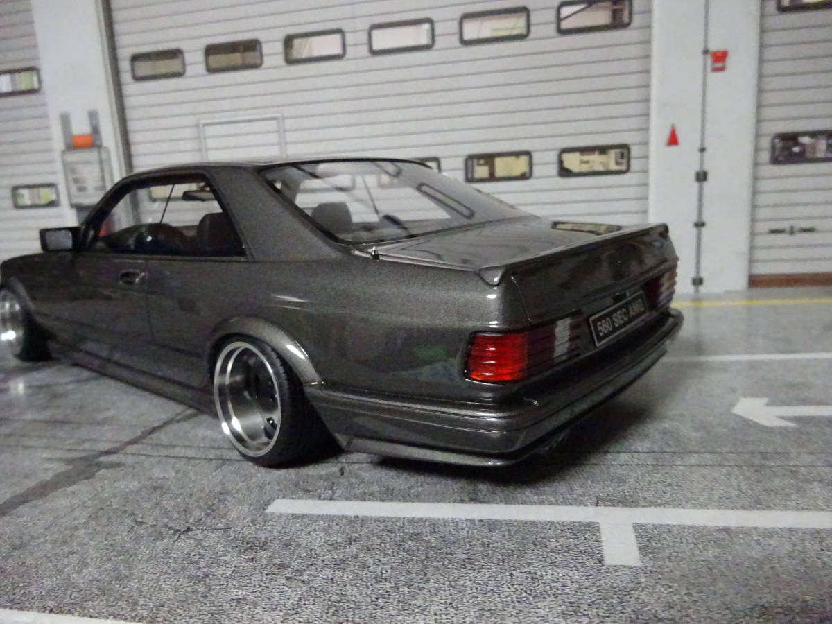 OTTO 1/18 メルセデスベンツ 560SEC AMG C126 ガンメタ アルミ製削り