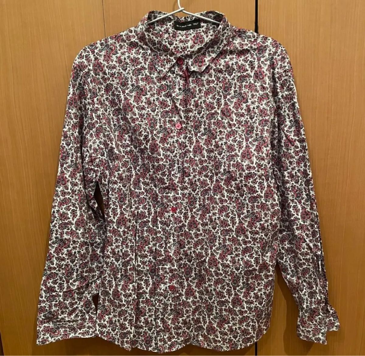 ETRO エトロ イタリー製 ハイネックシャツ 長袖トップス 46 ETRO エトロ 46 シャツ ブラウス トップス 柄 ピンク ネイビー