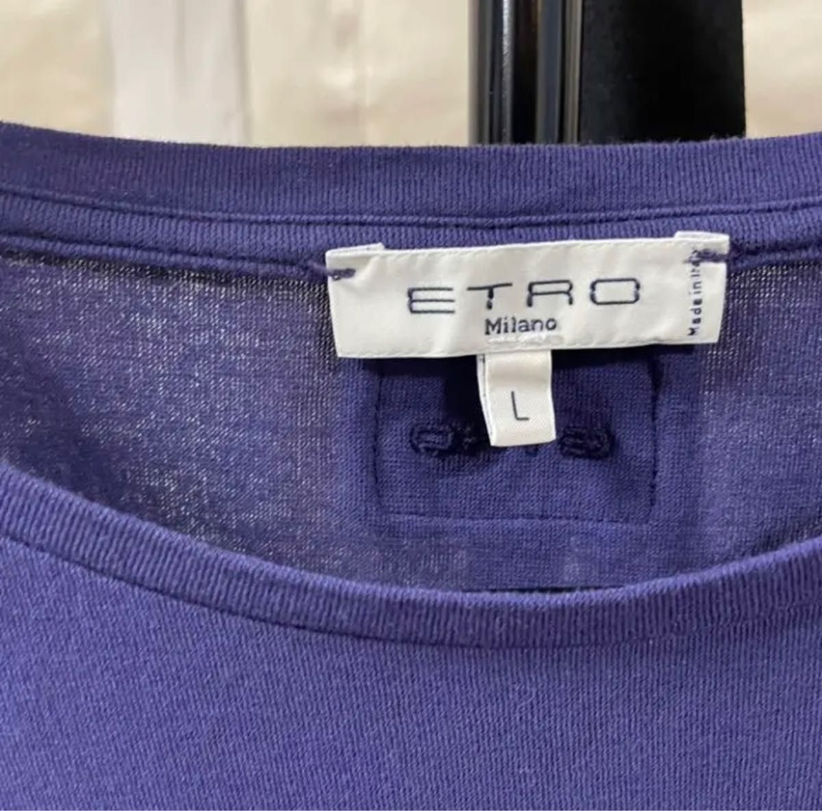 ETRO エトロ　L Tシャツ　パープル　カットソー　トップス　シンプル　イタリア製