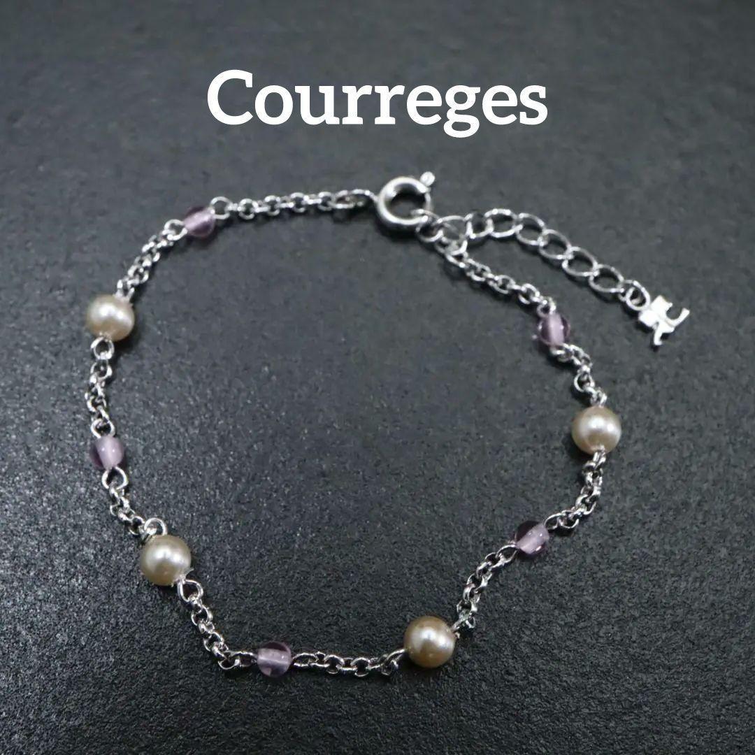 [ анонимность рассылка ] Courreges браслет серебряный поддельный жемчуг розовый 