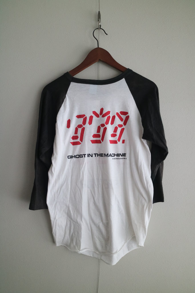 80's THE POLICE “GHOST IN THE MACHINE” Raglan Sleeve Tee ポリス/バンドT/ヴィンテージ/ラグラン/L_画像3