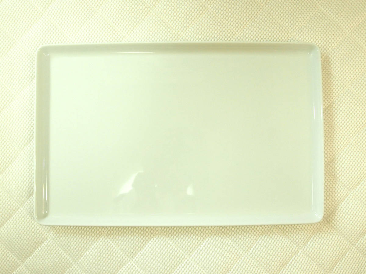 ホワイトサム　遠藤商事　陶器長角ケーキトレー　360mm×230mm　5枚セット