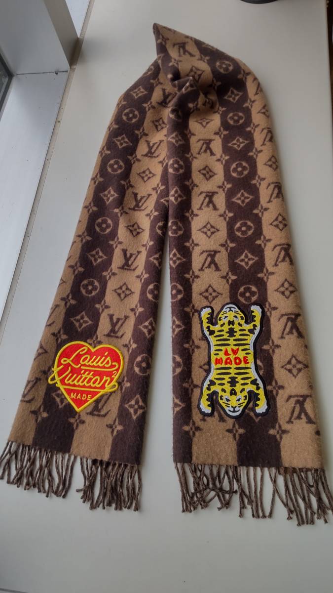 ルイヴィトン × ニゴー】 エシャルプダミエ ジャイアント カシミヤ