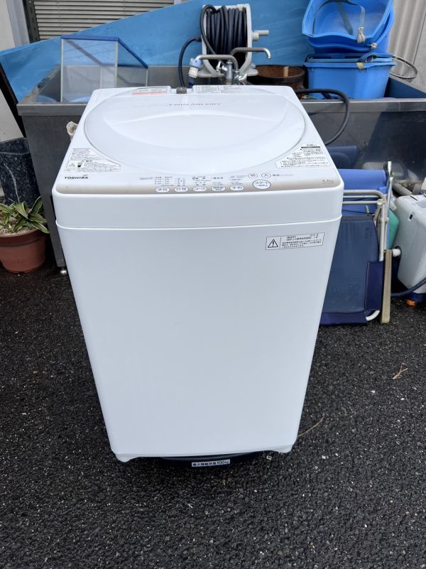 TOSHIBA 電気洗濯機 品番 AW-4S2 2015年製 4.2kg 付属品あり 洗濯機 からみまセンサー搭載 プラスチック槽 東芝 ☆ 引取限定/岡山市南区