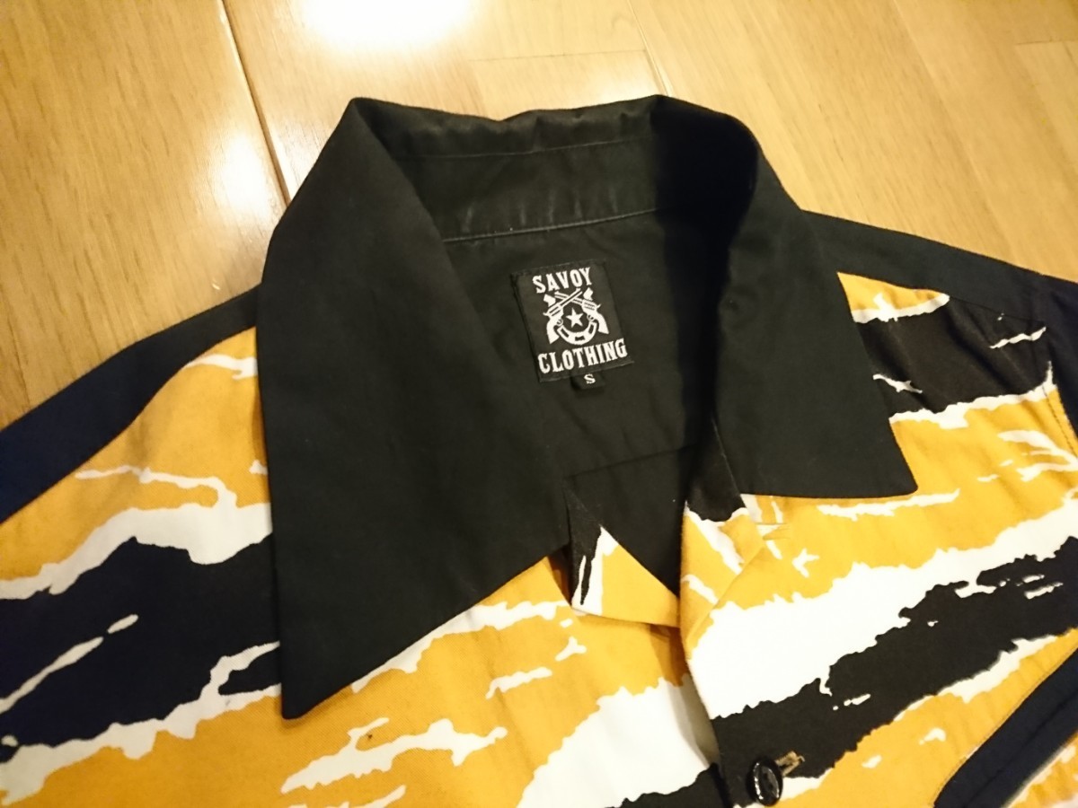 SAVOY CLOTHING サヴォイクロージング 長袖シャツ Sサイズ Rock’n’Roll Shirts ロックンロール オープンシャツ 送料レターパック520円_画像9