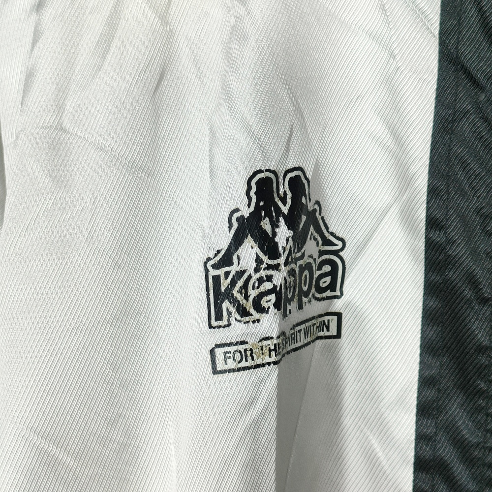 カッパ Kappa レトロブルゾン トラックジャケット ジャンパー ライトアウター 長袖 ホワイト ブラック メンズ中古 /DV_画像4