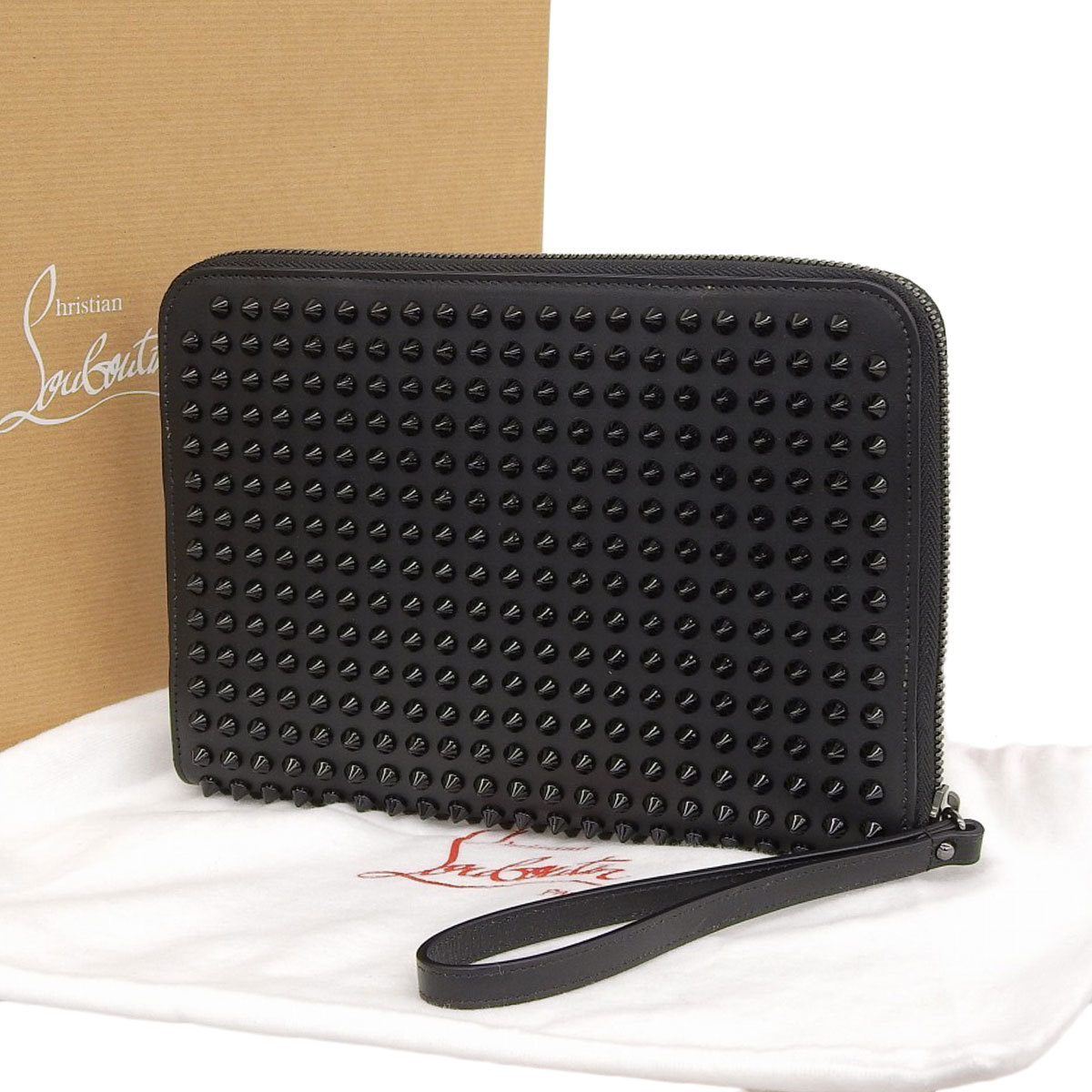  Christian Louboutin Christian Louboutin iPad Mini case studs spike leather black men's lady's 8570
