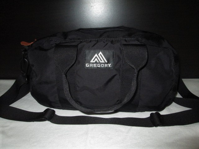 ★中古品 美品 GREGORY PONYBAG グレゴリー ポニーバッグ ブラック黒 6L 230g W29×H15×D12cm ショルダーストラップ ミニダッフルバッグ★