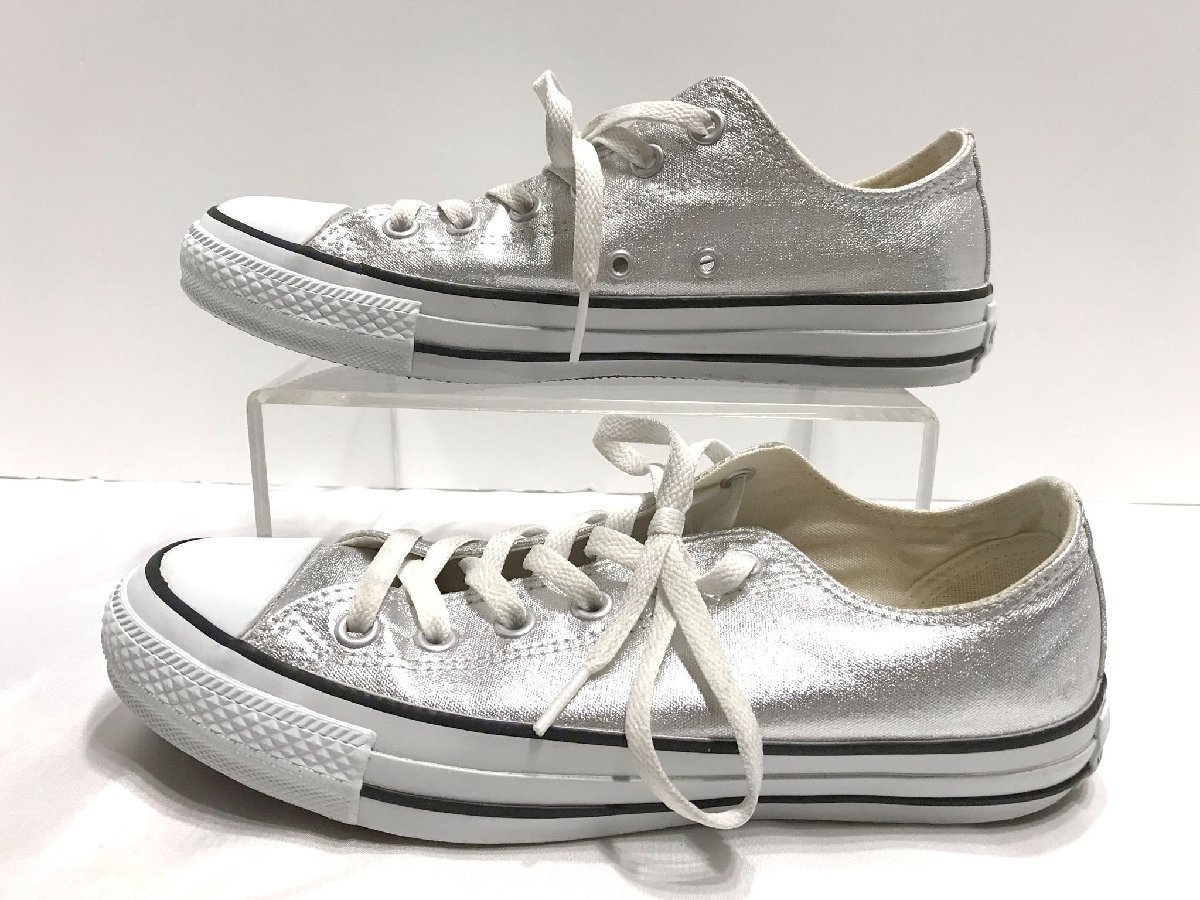 ■【YS-1】 コンバース CONVERSE ■ オールスター ローカット スニーカー ■ シルバー系 ６ハーフ 25cm 【同梱可能商品】■Dの画像5