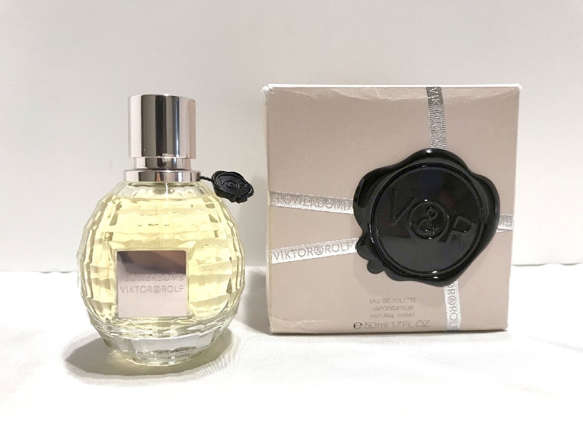 ■【YS-1】香水 ■ VIKTOR＆ROLF ヴィクター＆ロルフ ■ フラワーボム オードトワレ EDT 50ml SP ■ 残量95％ 元箱有 【同梱可能商品】■D_残量は充分にあります