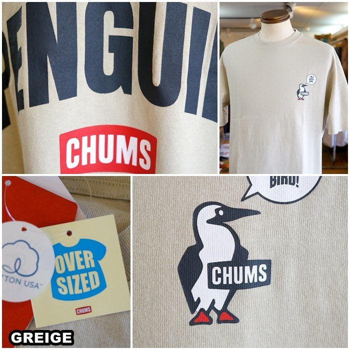 CHUMS Chums большой размер T большой размер T CH01-2168 cut and sewn I m узел a пингвин футболка размер M