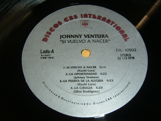 LP【ジョニー・ベントゥーラ/ジョニー・ヴェンチュラ/Johnny Ventura】Si Vuelvo A Nacer_画像4