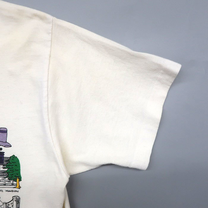 古着 90年代 USA製 フルーツオブザルーム プリントTシャツ ホワイト ビンテージ サイズ表記：M　gd78798_画像4
