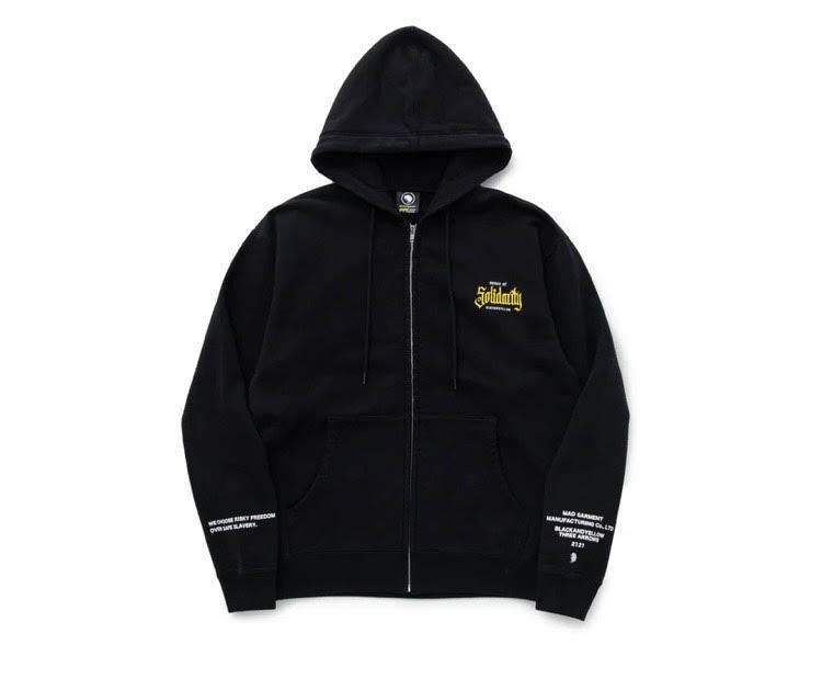 新品/RATS SOLIDARITY ZIP HOODIE ラッツ ジップパーカー 黒 ブラック Mサイズ_画像2