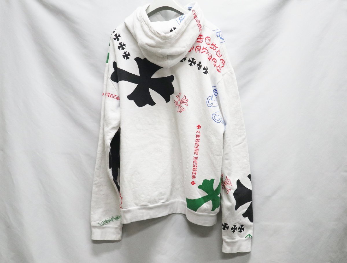 クロムハーツ Chrome Hearts STENCIL HOODIE 総柄 オンライン限定 XL ステンシル プリント パーカー 美品 服 