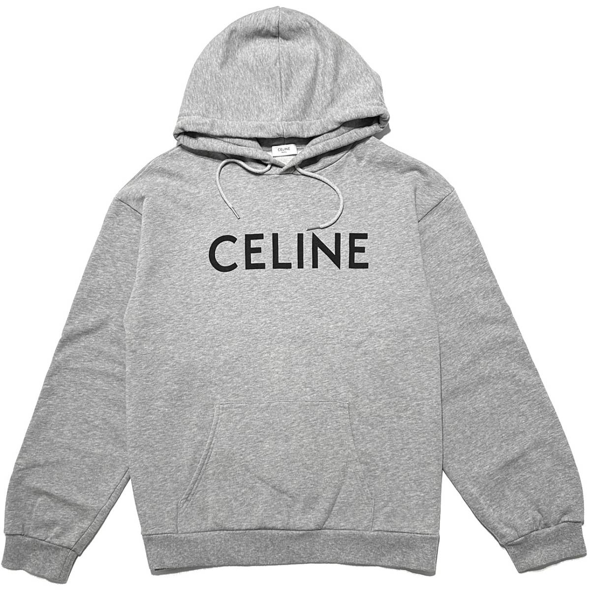 国内正規品 22/23AW CELINE フロントロゴルーズスウェットプルオーバーパーカー XXL グレー 本物 セリーヌ フーディー エディスリマン