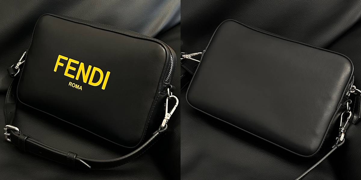 正規品 FENDI LOGO CAMERA CASE MEDIUM ギャラ付き美品 フェンディ ロゴカメラショルダーバッグ 鞄 本物 男女兼用 4