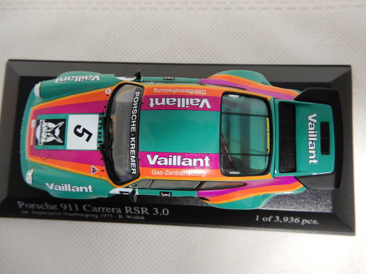 1/43 ポルシェ カレラ Porsche 911 Carrera RSR 3.0 Nuerburgring 1975 B.Wollek #5 430756905 バイラント Vaillant ミニチャンプス PMA_画像7