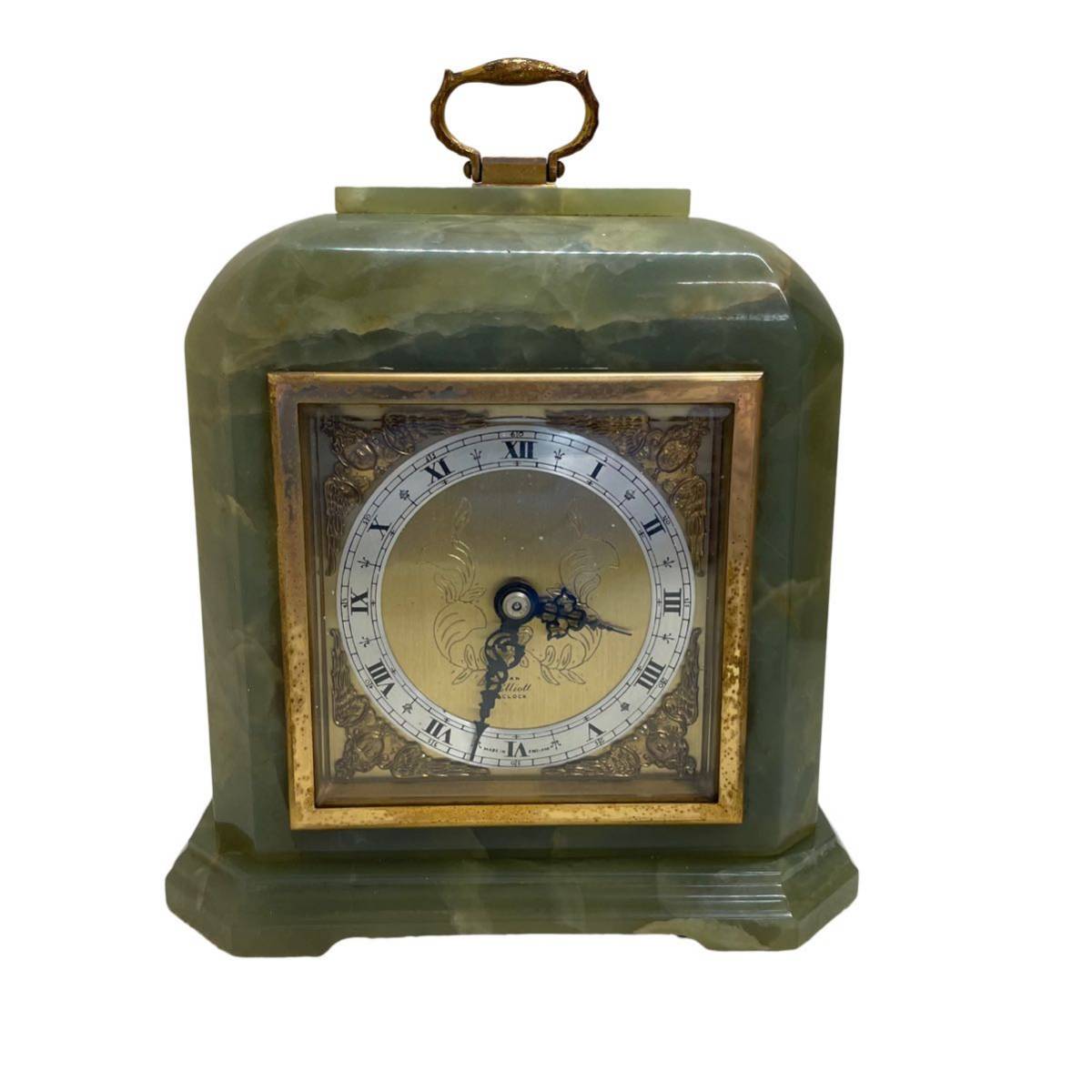 ELLIOTT CLOCK イギリス製 石 置時計 手巻 ゼンマイ式 (3)