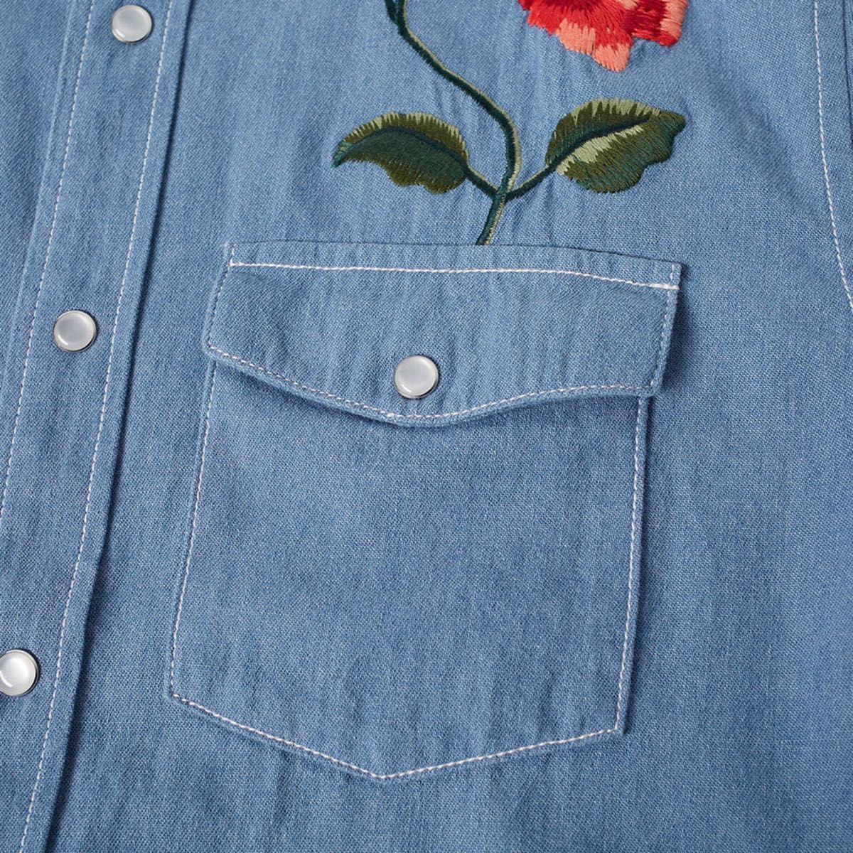 ステューシー stussy 花柄刺繍 ウエスタンシャツ ブルー｜Yahoo