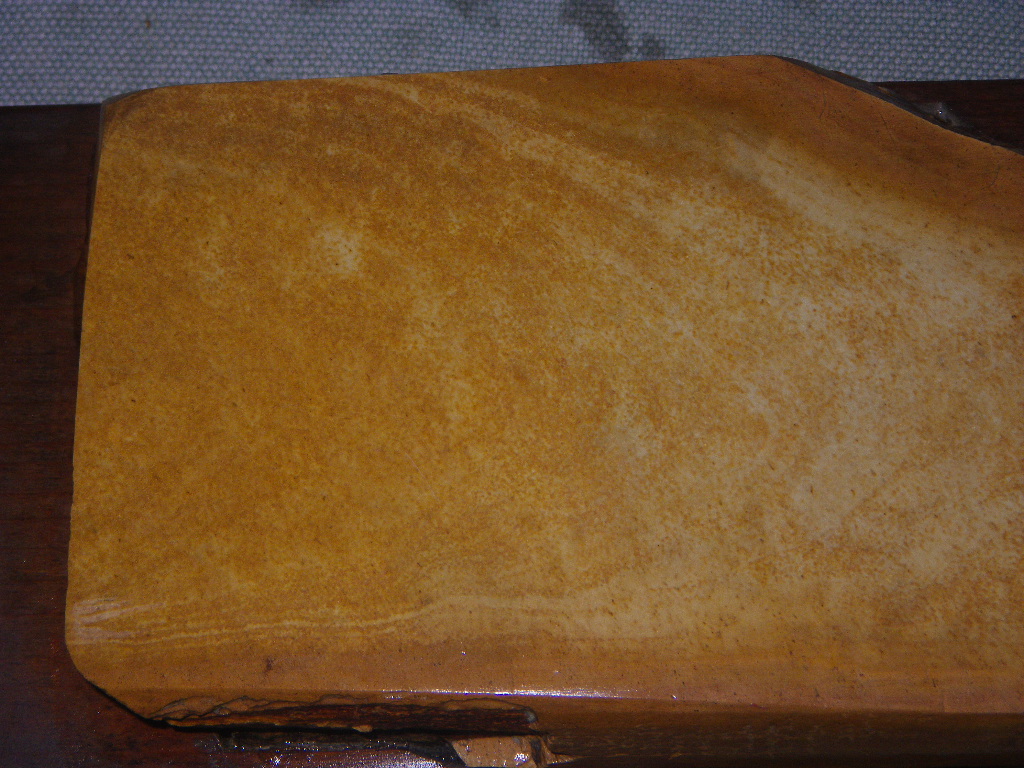 天然砥石 仕上 といし 153x81x14mm 黄土色 天然砥石 仕上 といし 153x81x14mm 黄土色
