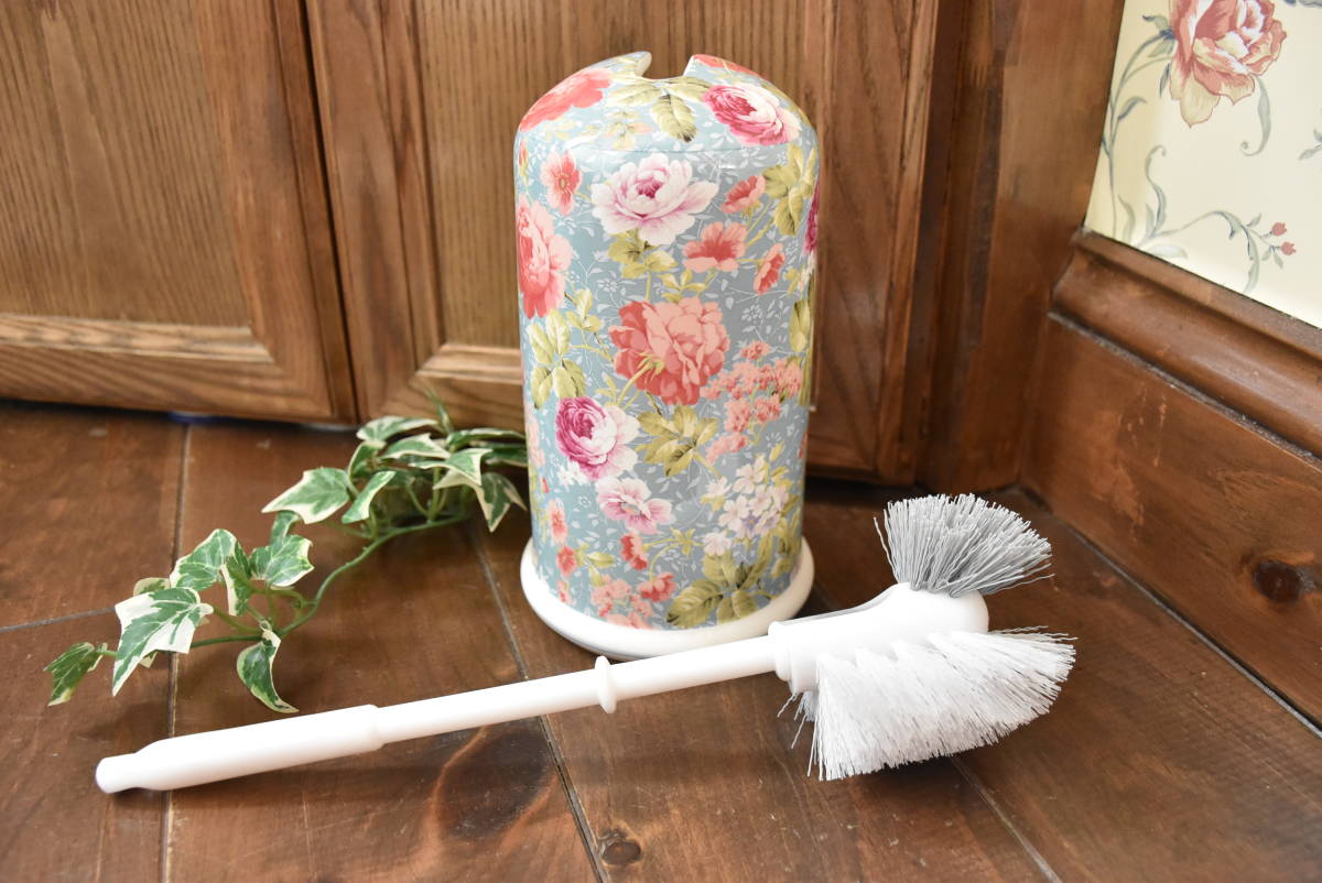 C-SU4-3* conditions attaching free shipping . have!* toilet brush set * blue rose * stylish * pretty * sanitary supplies * toilet cleaning supplies * present * on goods * ceramics 