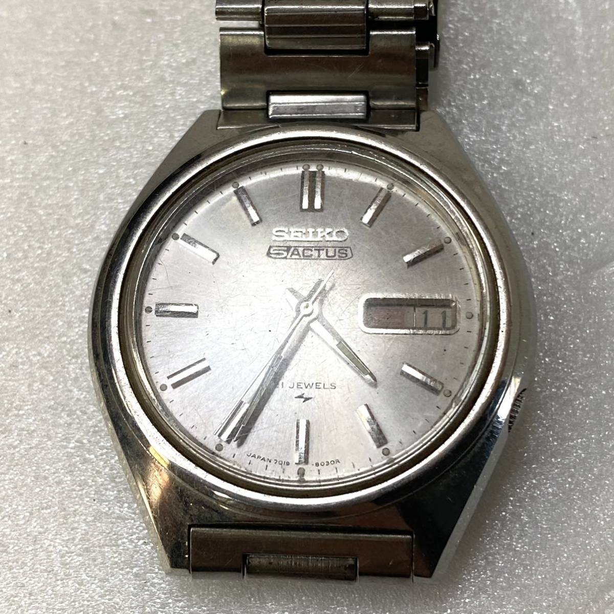 稼働品 SEIKO セイコー 5 ACTUS 21石 デイデイト 7019-8010 自動巻き 腕時計 アクタス_画像1