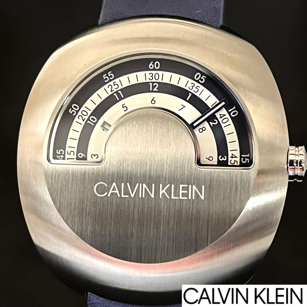 【インパクト抜群】CALVIN KLEIN/メンズ腕時計/新品/鉄仮面/カルバンクライン/プレゼントに/男性用/激レア/ブルー色