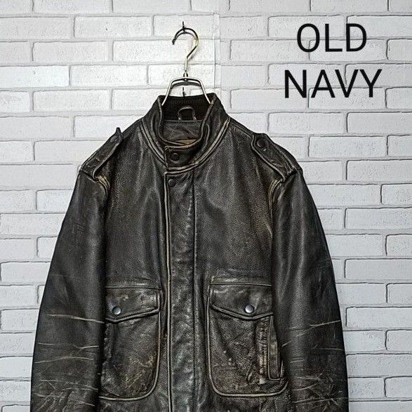 【OLD NAVY】オールドネイビー　フライトボンバーレザージャケット　G-1 A-2  ライダースジャケット