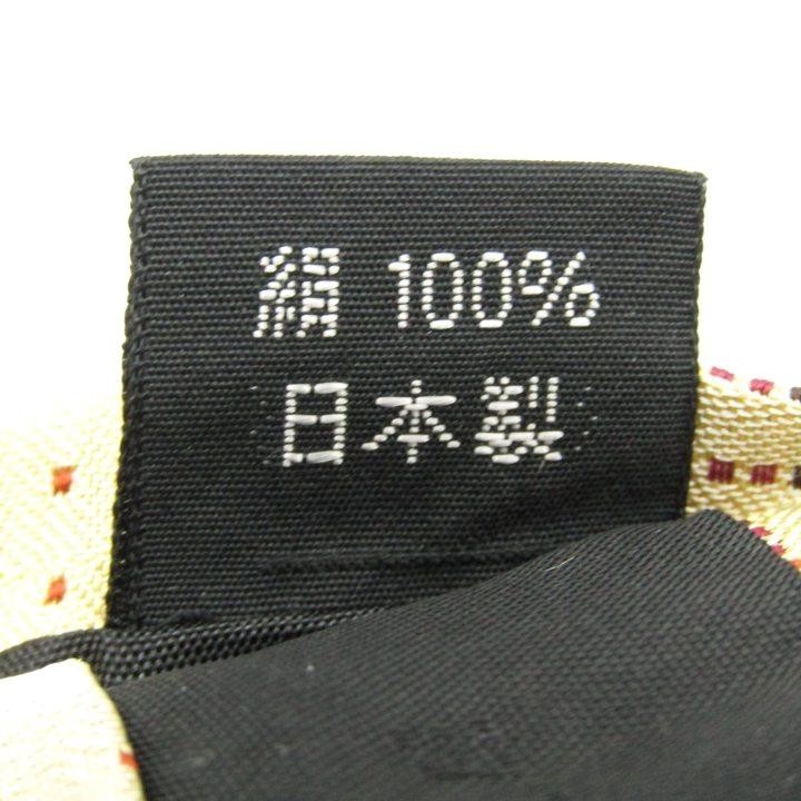 ニコル 小紋柄 ドット柄 格子柄 シルク 日本製 ブランド ネクタイ メンズ イエロー NICOLEの画像5