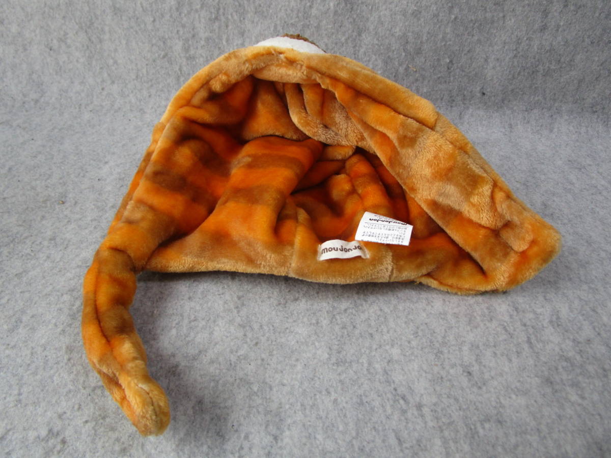 Y.23C7 SY* animal hat Mou JonJon 48cm orange color USED *