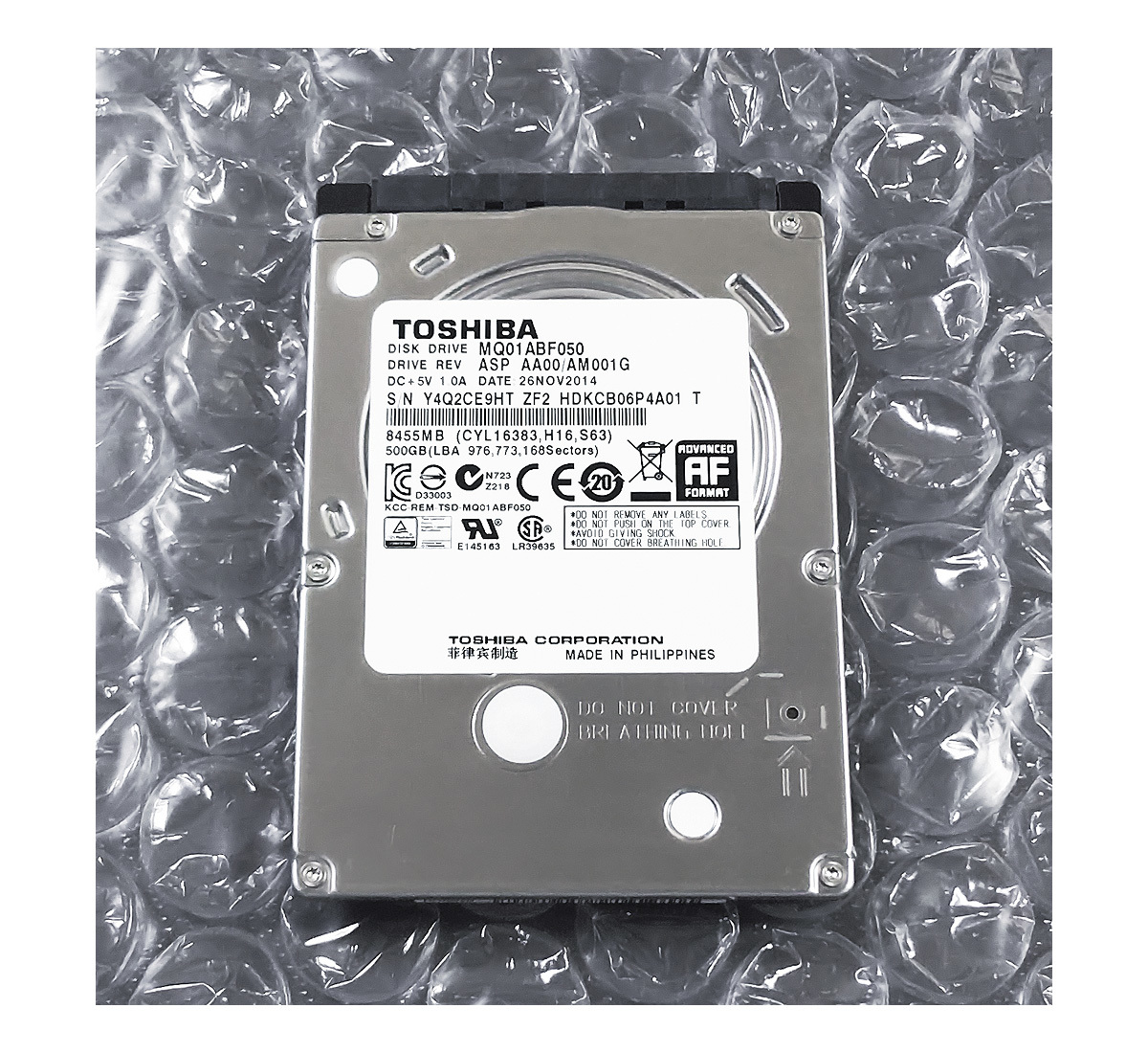 TOSHIBA MQ01ABF050 500GB 2.5インチ HDD AVコマンド対応 E02(パナソニック)｜売買されたオークション情報 ...