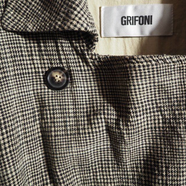 K6403P ▼GRIFONI グリフォーニ ドゥーズィエムクラス 購入▼20SS CHECK GOWN スプリングコート ベージュ チェック オーバーサイズ 春夏 rb_画像4