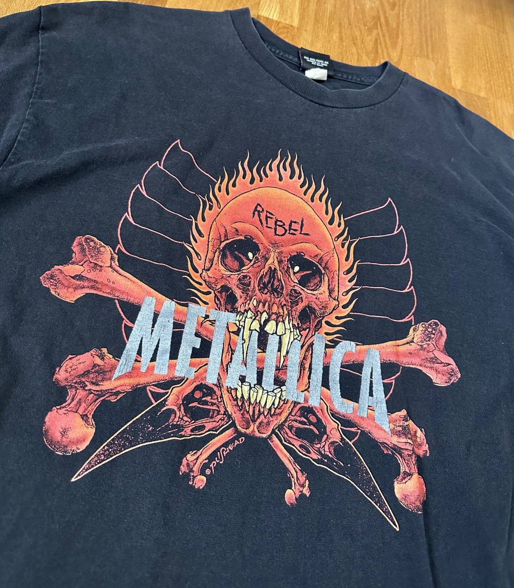 90's vintage METALLICA PUSHEAD Tシャツ ヴィンテージ オリジナル 90年代 当時物 古着 大きいサイズ USA製