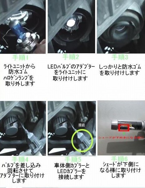 大人気 1年保証 スズキ セルボ H18.11～ HG21S LED ヘッドライト H4 Hi Lo ホワイト 8000LM 6500K_画像5