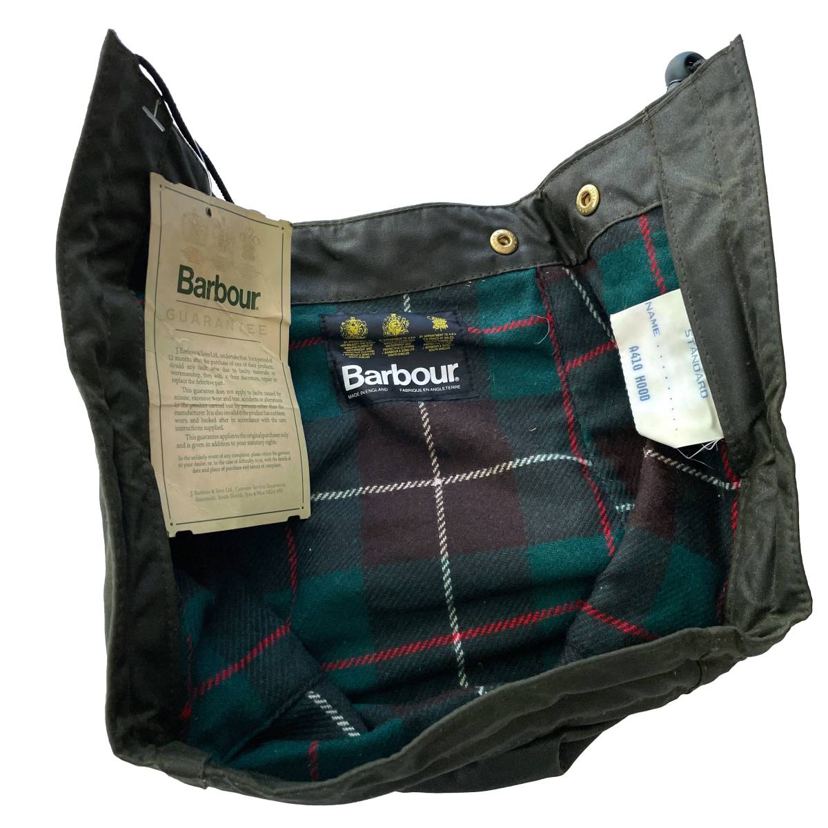 【Vintage】Barbour NORTHUMBRIA フード バブアー ノーザンブリア 3Crest ３ワラント MADE IN ENGLAND 1990年代 a_画像1