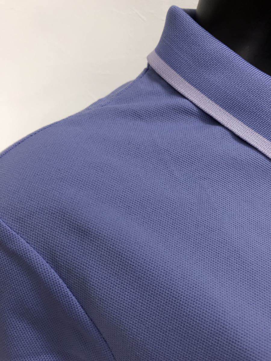 【USED】23区GOLF ポリエステル 半袖 ポロシャツ ワッペン ブルー 青 レディース 3 ゴルフウェア_画像7