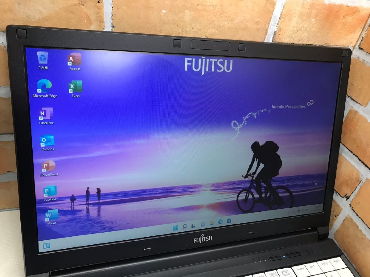 Y62* прекрасный товар бизнес PC 6 поколение CPU15.6 type Fujitsu A576/NX Corei5 8G новый товар SSD256GB беспроводной LAN встроенный Microsoft Office установка 