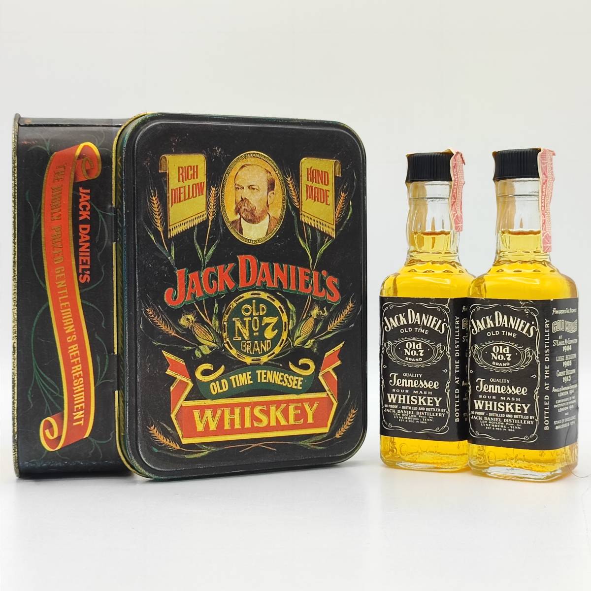 JACK DANIEL'S OLD TIME Old No 7 BRAND TIN BOX 各45度 各50ml JACK DANIEL'S OLD TIME Old No 7 BRAND TIN BOX 各45度 各50ml