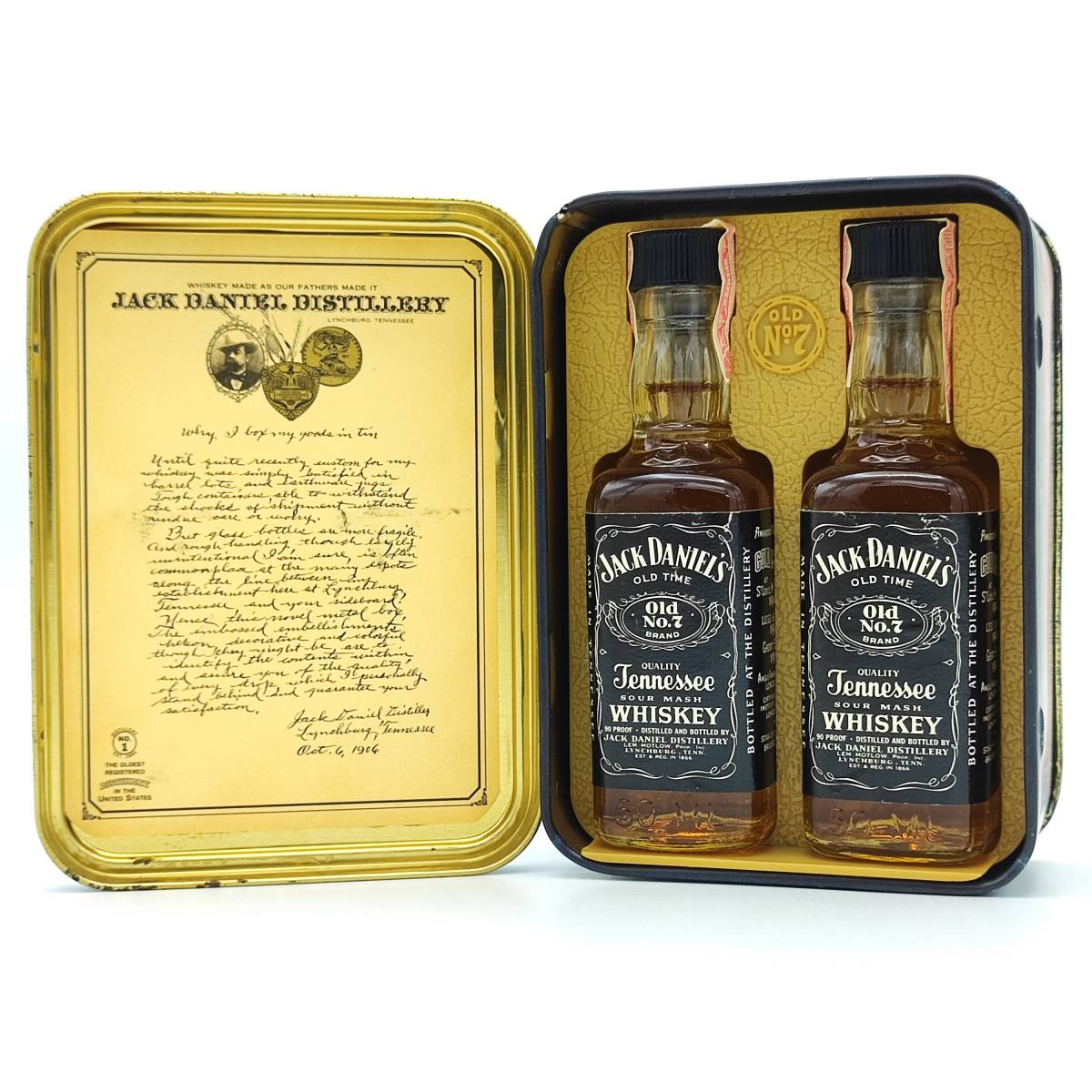 JACK DANIEL'S OLD TIME Old No 7 BRAND TIN BOX 各45度 各50ml JACK DANIEL'S OLD TIME Old No 7 BRAND TIN BOX 各45度 各50ml