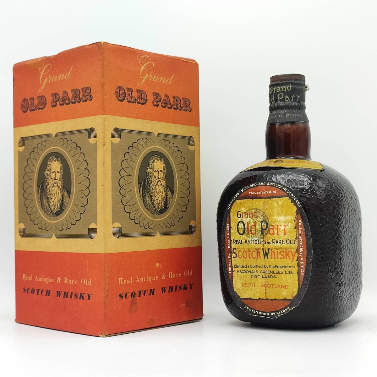 【全国送料無料】Grand Old Parr REAL ANTIQUE AND RARE OLD Scotch Whisky 約43度 約750ml【オールドパー ティンキャップ】