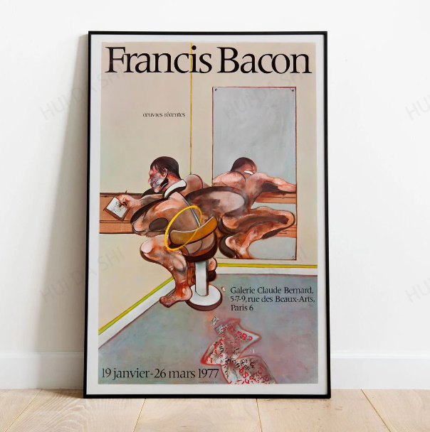 G490 Francis Bacon フランシス・ベーコン キャンバスアートポスター 50×70cm イラスト インテリア 雑貨 海外製 枠なし _画像1